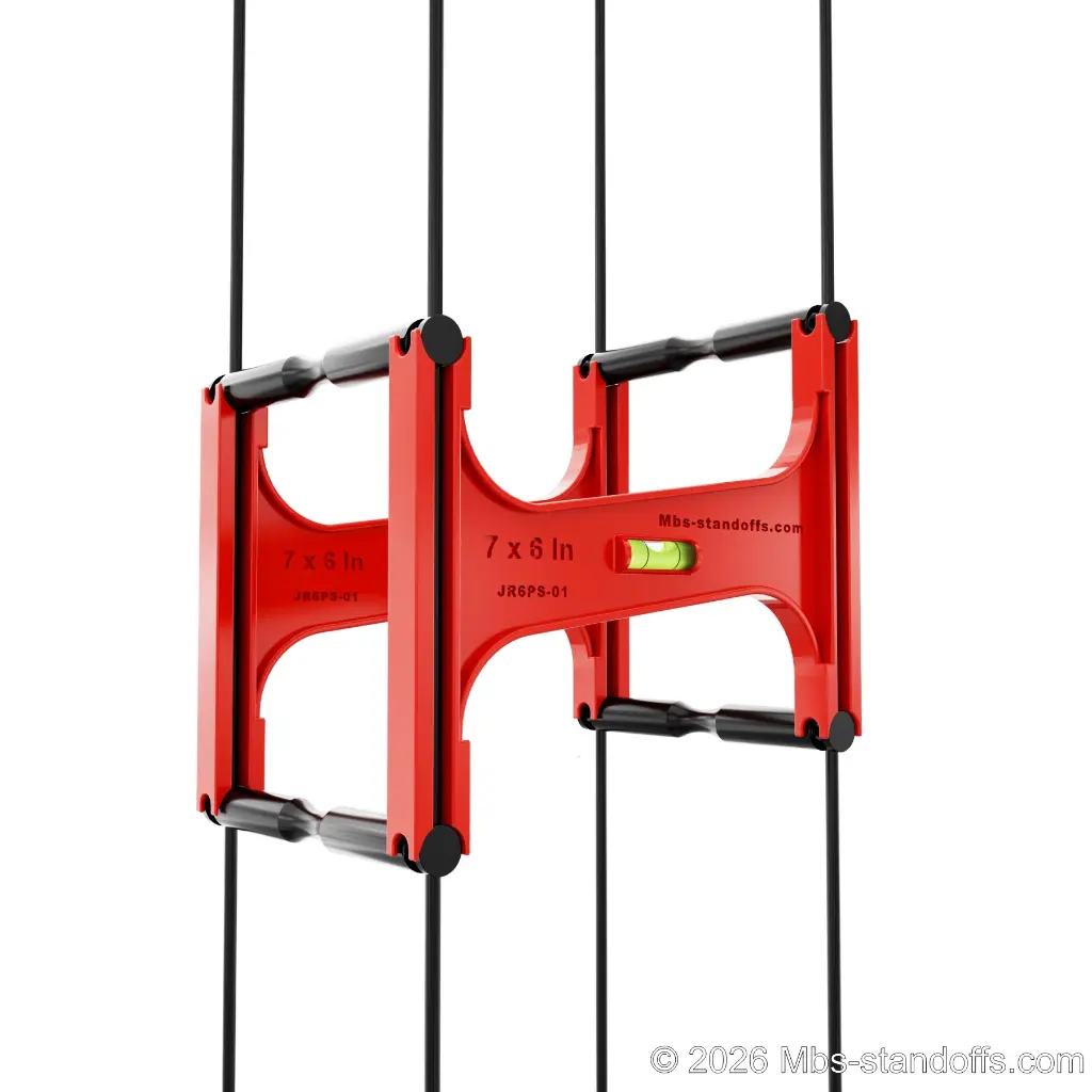 Universal 1/4" Rod Peg Side-Mount Jig | 7" × 6" Spacing | Sold as Pair | Float Wine Display | 8"x7.25"