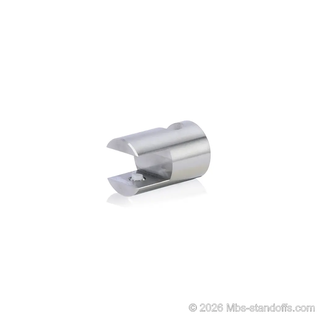 Right-Side Wine Cradle Fork - 5/16" Flat Cradle, Fits 1/4" Rod, Stainless Steel Satin Brushed