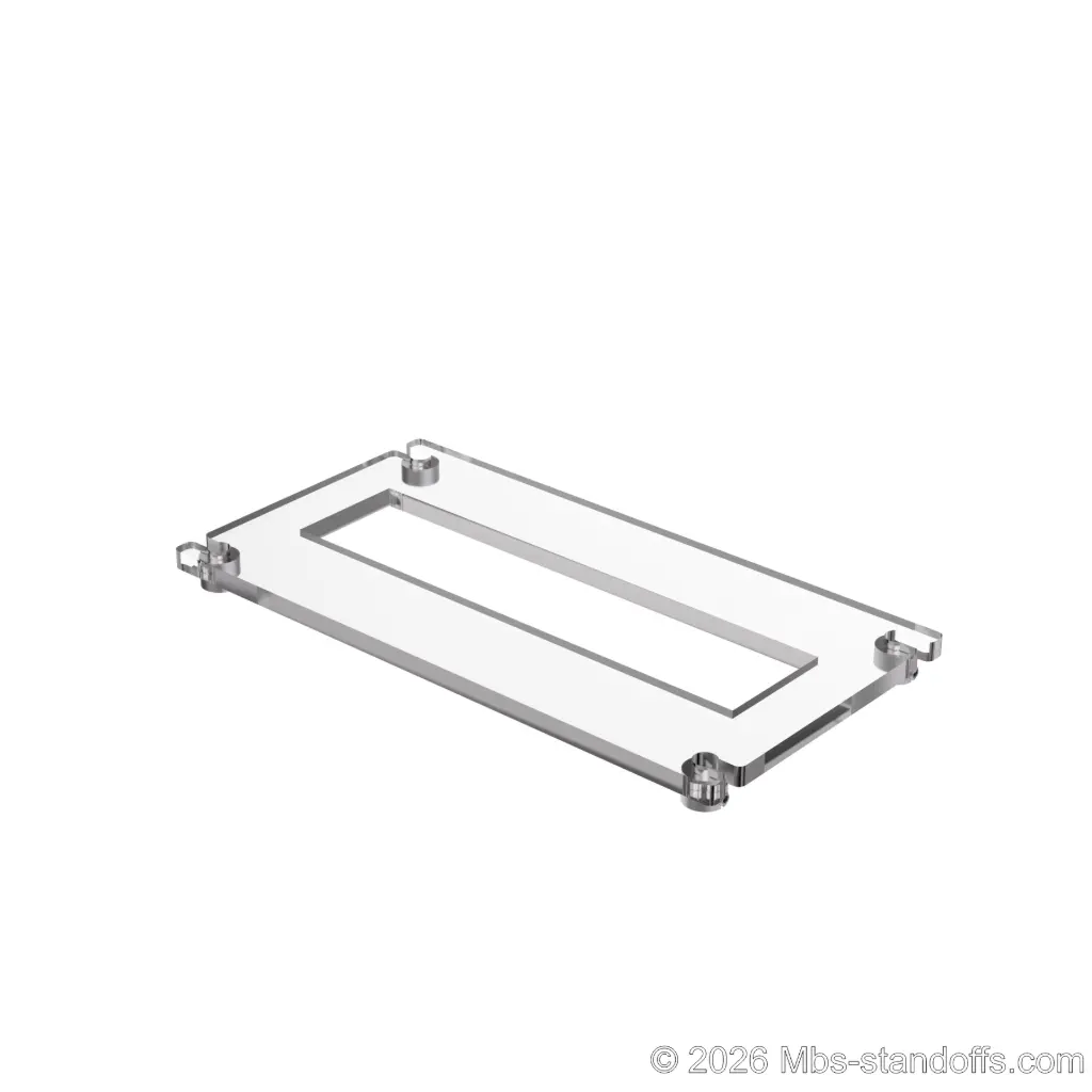 The Sauvignon Collection 1-Bottle Flat Acrylic Cradle - Clear Anodized Forks for 1/16" Cable | Floating Wine Cable Display System