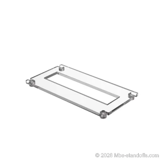 [CF01CS] The Sauvignon Collection 1-Bottle Flat Acrylic Cradle - Satin Brushed Forks for 1/16" Cable | Floating Wine Cable Display System