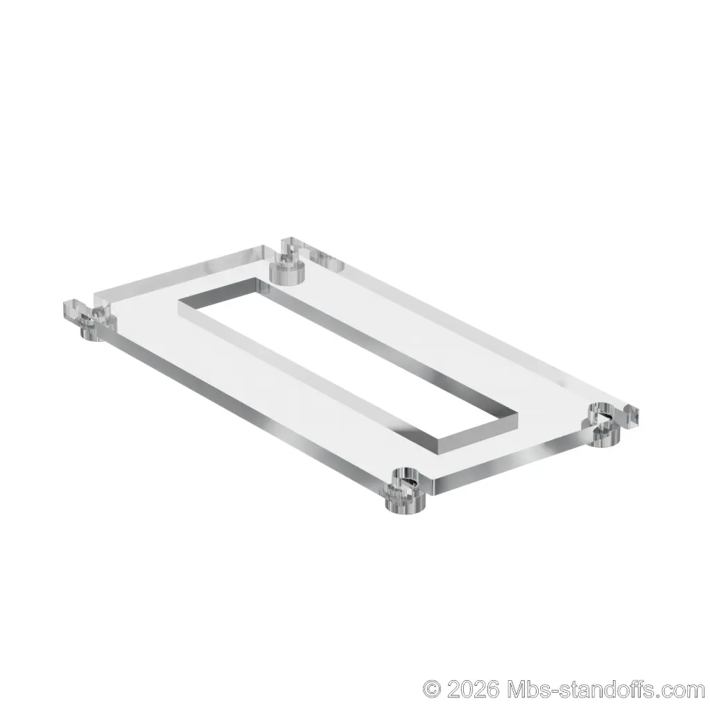 The St-Émilion Collection 1-Bottle Flat Acrylic Cradle - Chrome Mirror Electroplated Forks for 3/8" Rod | Floating Wine Cable Display System