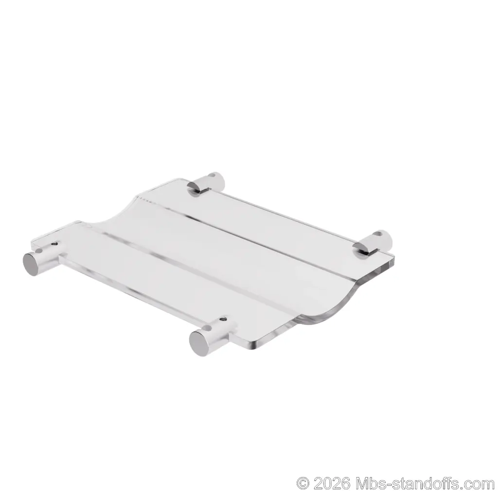 Rhone Collection, Acrylic Flat & Wavy Cradle With Supports 1-3 Bottles