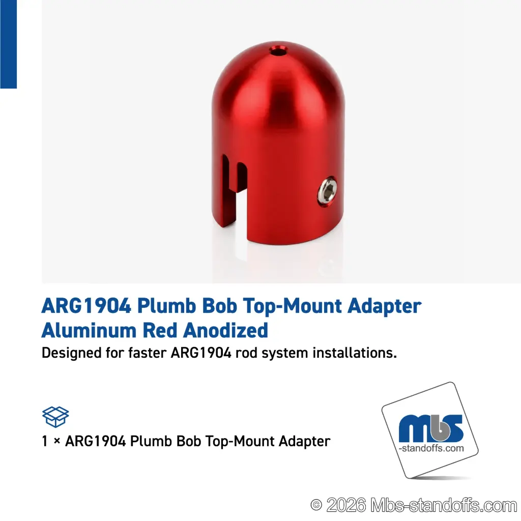 ARG1904 Plumb Bob Top-Mount Adapter - Aluminum Red Anodized