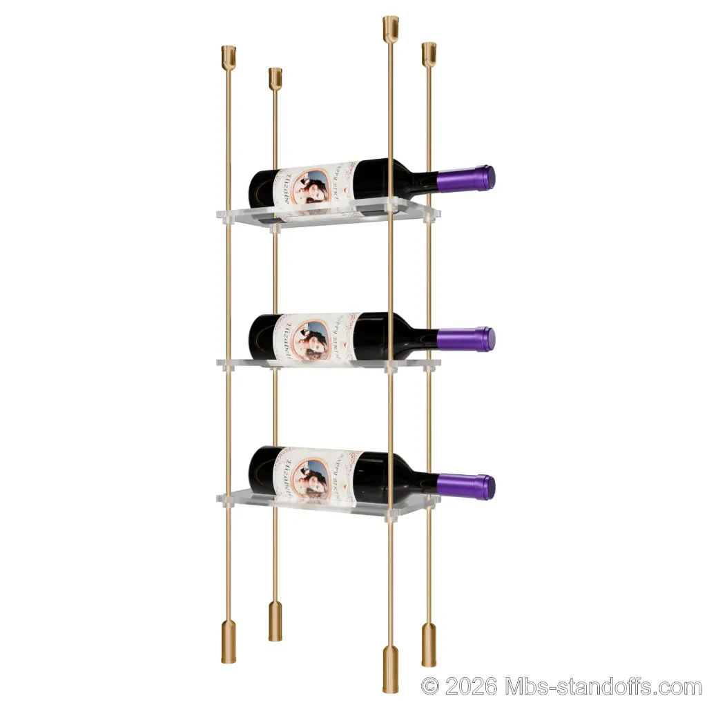 Chablis Collection Flat Cradle – 1, 2 & 3 Bottle, 1/4" Rod, 3 to 18 Rows