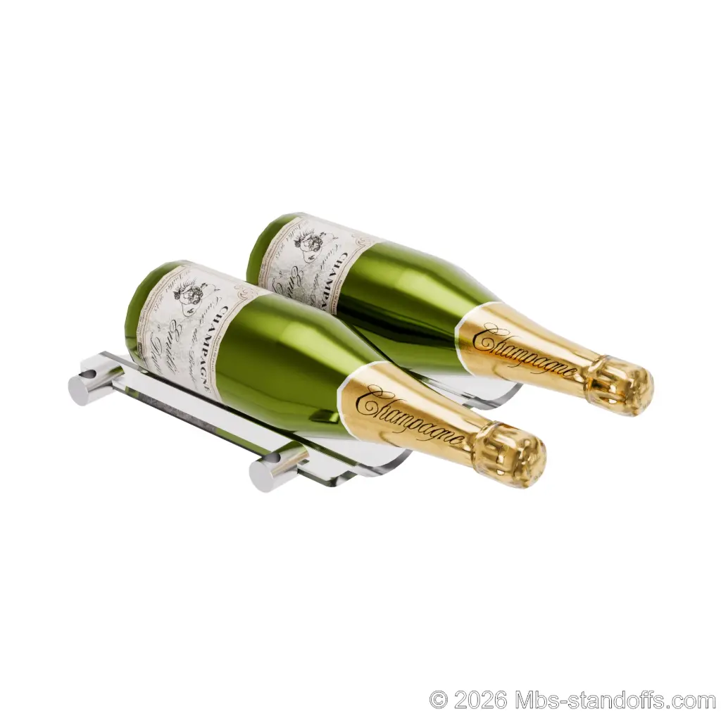 Chateauneuf Collection, Acrylic Flat & Wavy Cradle With Supports 1-3 Bottles