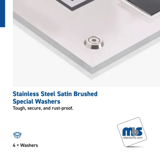 [WSC] Set of 4 Stainless Steel Washer Diameter 5/8", Stainless Steel (Indoor or Outdoor)