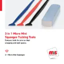 3 in 1 Micro Mini Squeegee Tucking Tools (Soft / Medium / Hard)