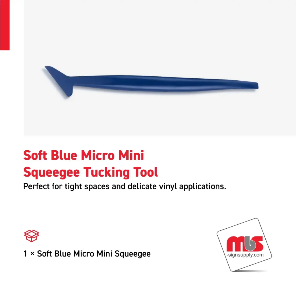 Soft Blue Micro Mini Squeegee Tucking Tool