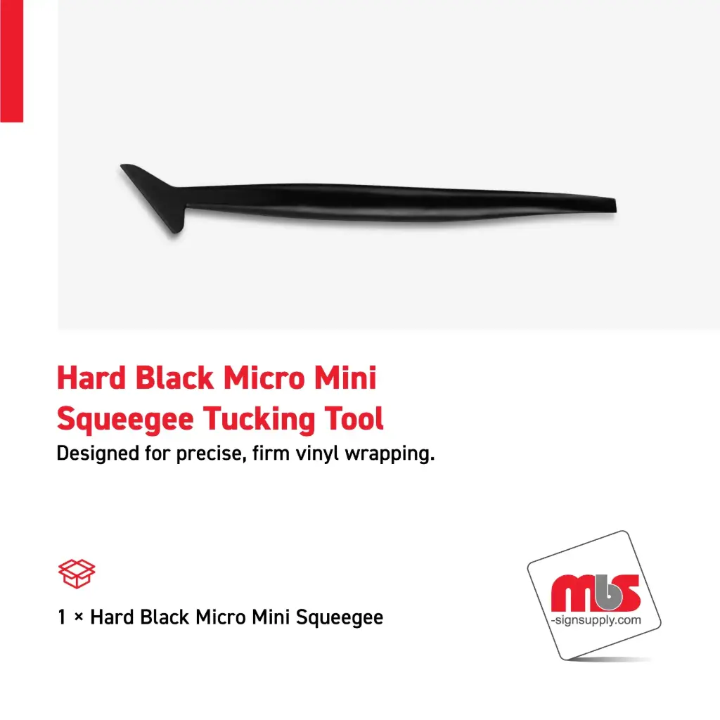Hard Black Micro Mini Squeegee Tucking Tool