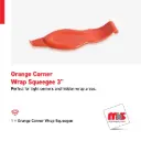 3'' Orange Corner Wrap Squeegee 
