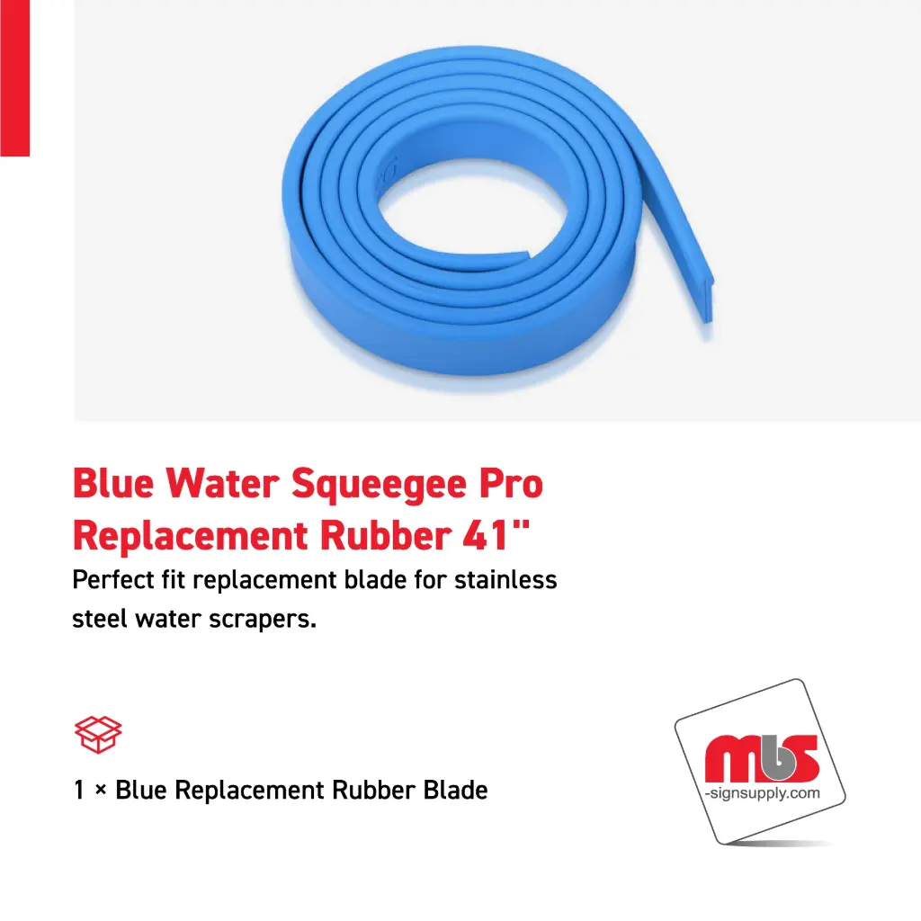 41" of Blue Water Squeegee Pro Replacement Rubber