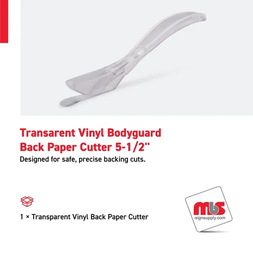 [CT-0201] 5-1/2" Transarent Vinyl Bodyguard Back Paper Cutter