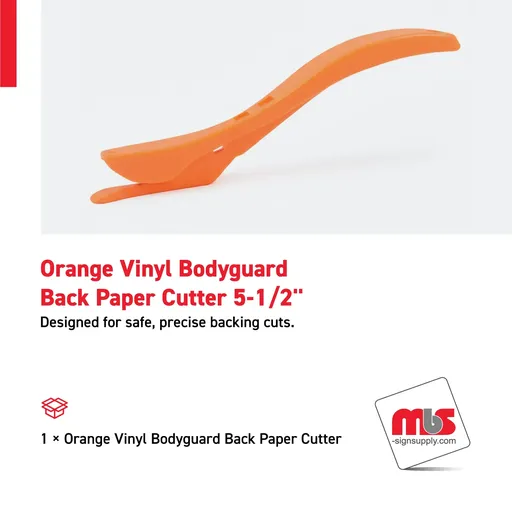 [CT-0203] 5-1/2" Orange Vinyl Bodyguard Back Paper Cutter