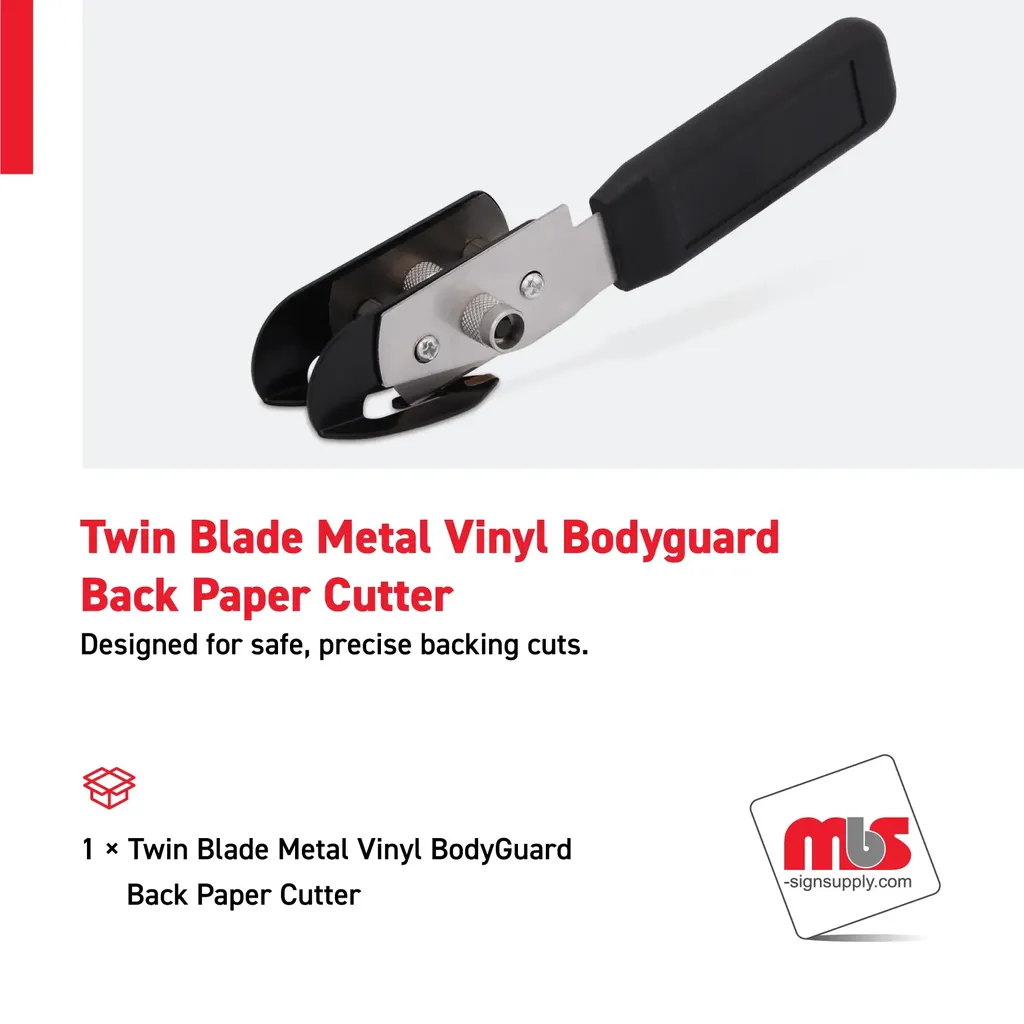 Twin Blade Metal Vinyl Bodyguard Back Paper Cutter