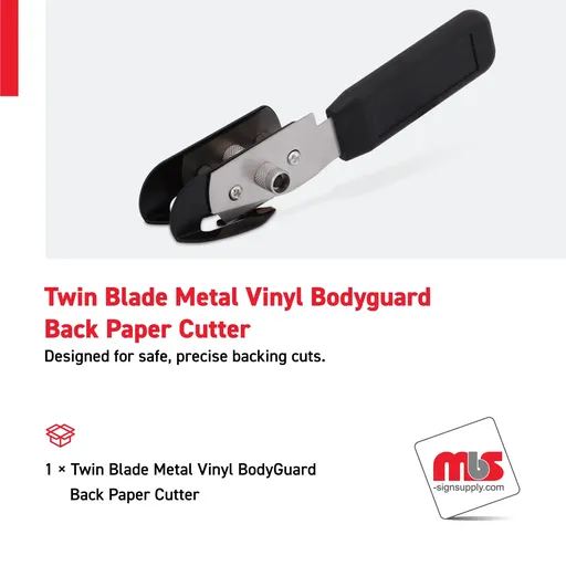 [CT-0206] Twin Blade Metal Vinyl Bodyguard Back Paper Cutter