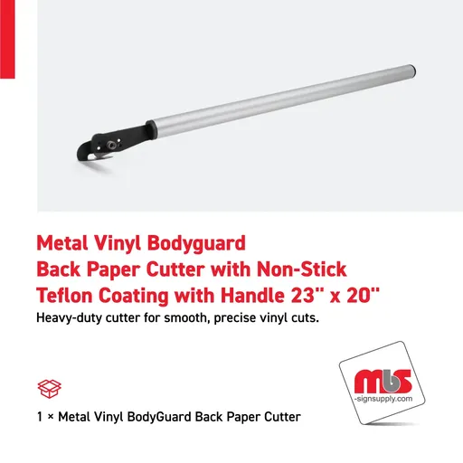 [CT-0208] 23'' Metal Vinyl Bodyguard Back Paper Cutter with Non-Stick Teflon Coating with 20'' Handle