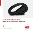 4" Black Vinyl Safety Cutter