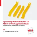 4 pcs Orange Multi Variety Tool Set Add-on for Vinyl Application Pouch