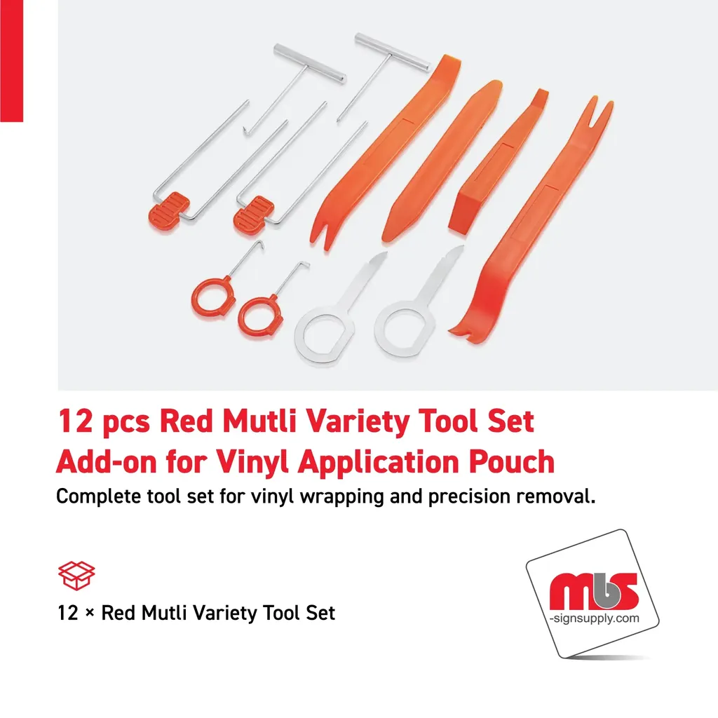 12 pcs Red Mutli Variety Tool Set Add-on for Vinyl Application Pouch
