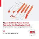 12 pcs Red Mutli Variety Tool Set Add-on for Vinyl Application Pouch