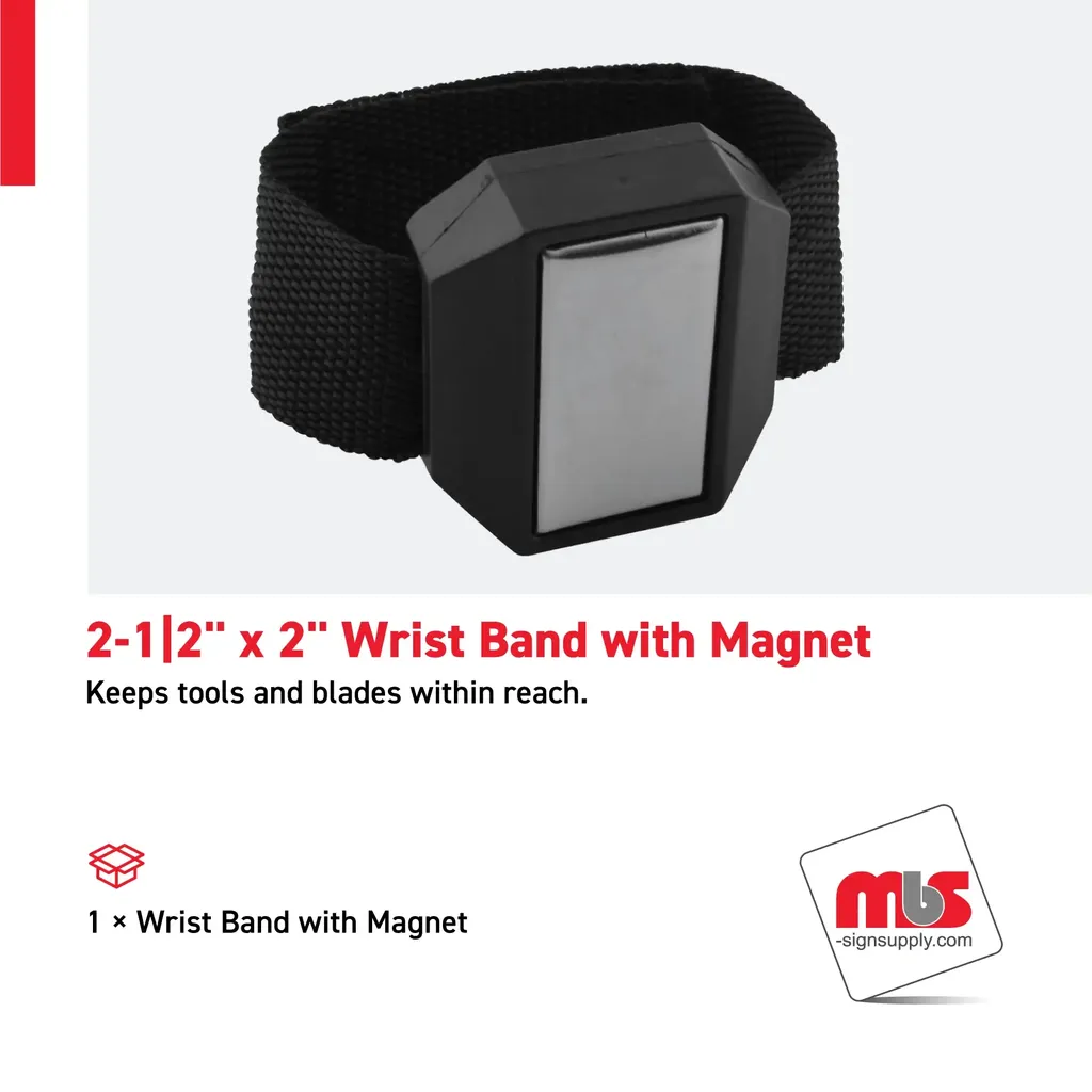 2-1|2'' x 2'' Wrist Band with Magnet