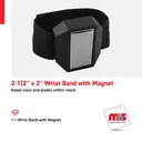 2-1|2" x 2" Wrist Band with Magnet