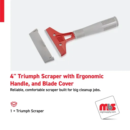 [SP-0101] 4'' Triumph Scraper with Ergonomic Handle, and Blade Cover