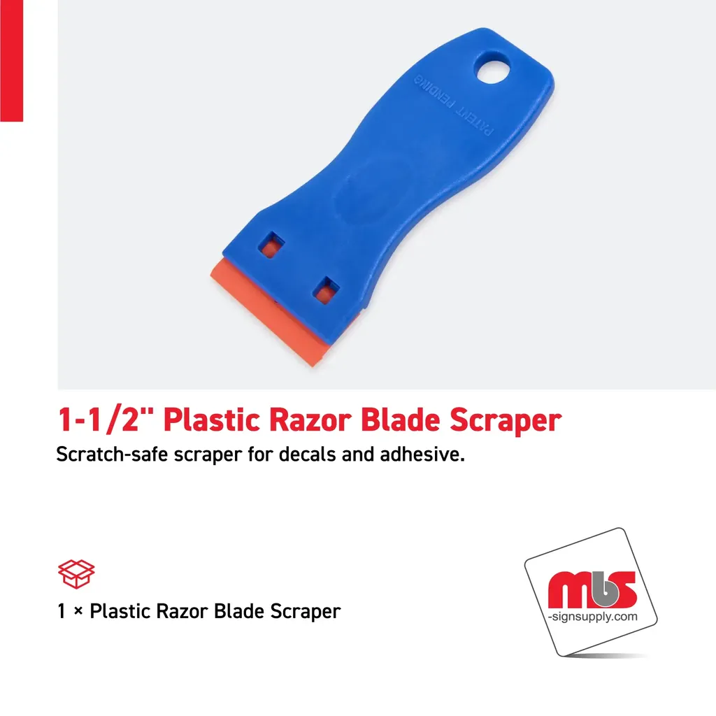 1-1/2'' Plastic Razor Blade Scraper