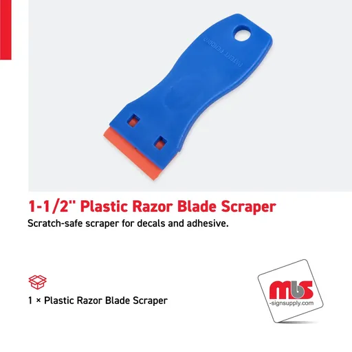 [SP-0103] 1-1/2" Plastic Razor Blade Scraper