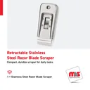 Retractable Stainless Steel Razor Blade Scraper