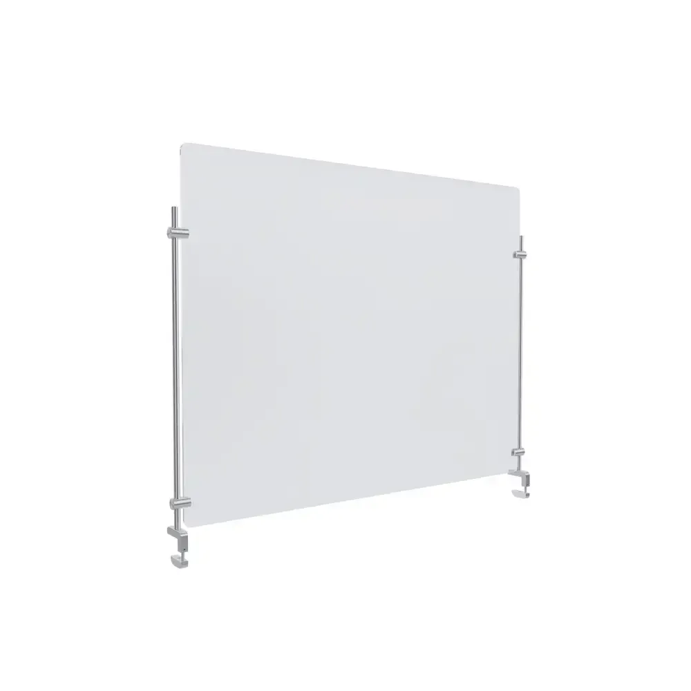 Set of 2, 3/8'' Diameter Vertical Rod Mount, Aluminum Clear Anodized Finish, 20'' Long w/ Adjustable Clamp to Accomodate 3/4'' to 1-1/2'' Counters. Hold up to 5/16'' material thickness