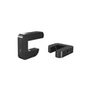 Set of 2, Adjustable Clamp, Aluminum Matte Black Anodized Finish, to Accommodate 3/4" to 1-1/2" Counters. M6 Thread on the top