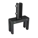 Set of 2, Adjustable Clamp, Aluminum Matte Black Anodized Finish, to Accommodate 1-3/4" to 2-3/8" Cubicle partition. Up to 1/4" material accepted on the fork