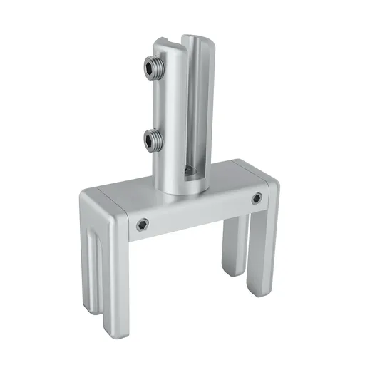 [CUB250A] Set of 2, Adjustable Clamp, Aluminum Clear Anodized Finish, to Accommodate 1-3/4" to 2-3/8" Cubicle partition. Upt to 1/4" material accepted on the fork