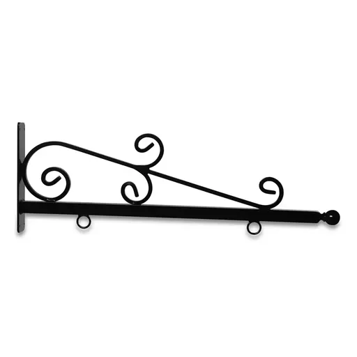 [SBW-36ABB] 36'' Black Horizontal Architectural Quad Spiral Wisp Style Aluminum Sign Bracket