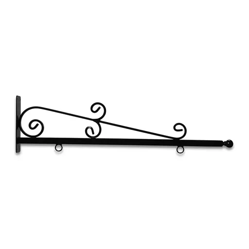 [SBW-48ABB] 48'' Black Horizontal Architectural Quad Spiral Wisp Style Aluminum Sign Bracket