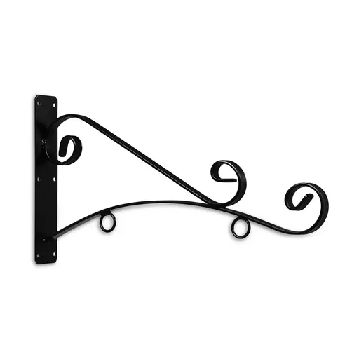 [SBBS-24SB] 24'' Black Horizontal Architectural Tri Spiral Bistro Style Steel Sign Bracket