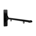 24" Black Horizontal Straight Shaft Steel Bracket with Pineapple Finial
