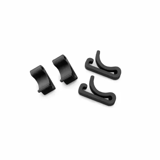 [FC075-075PB] 3/4" x 3/4" x 1/8" Black Plastic Frame Clips (accepts up to 1/8" thickness)