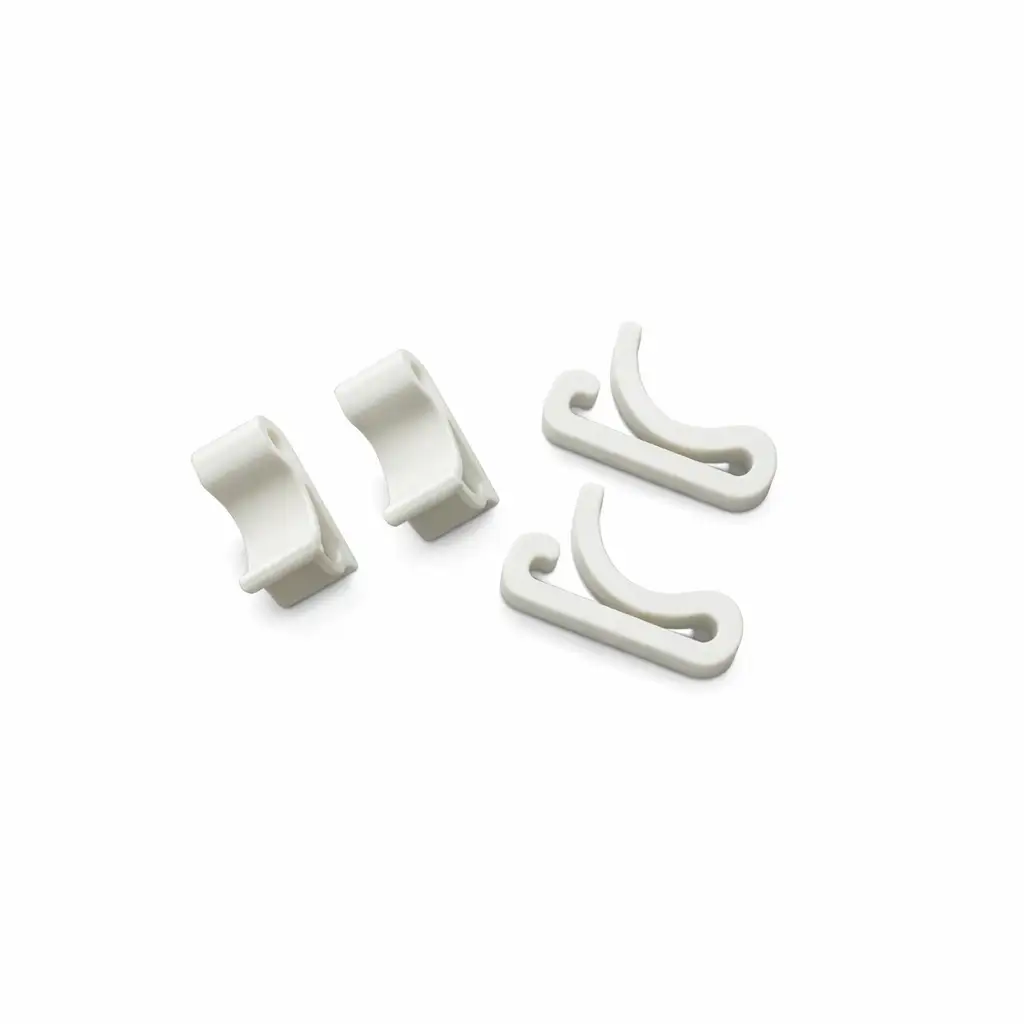 3/4'' x 3/4'' x 1/8'' White Plastic Frame Clips (accepts up to 1/8'' thickness)