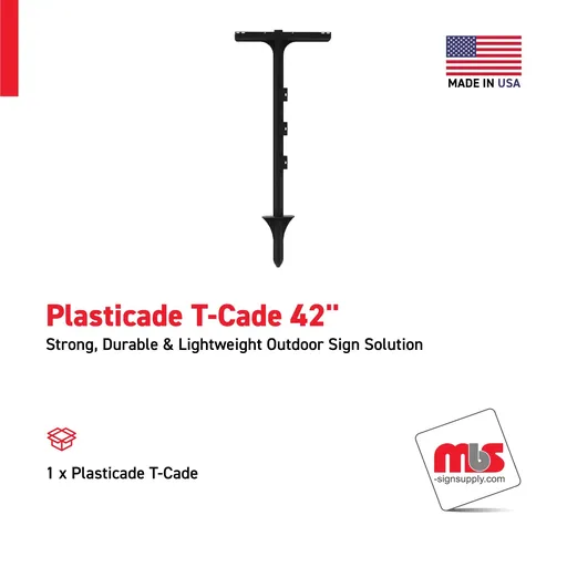 [PC-TCADE-BK] Plasticade 42" T-Cade