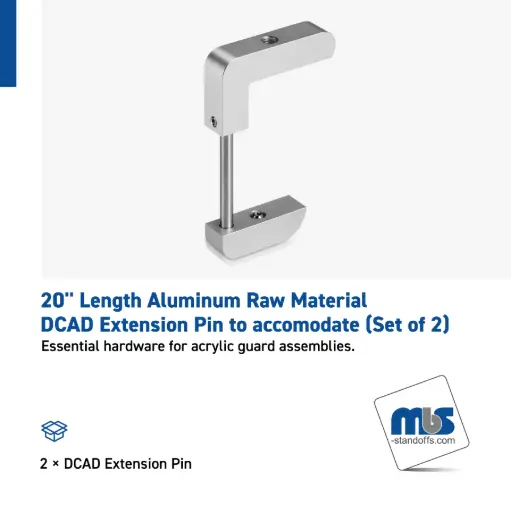 [DCADEX250] DCAD Extension Pin to accomodate 1-1/2'' to 2-1/2'' Table stop (Set of 2)