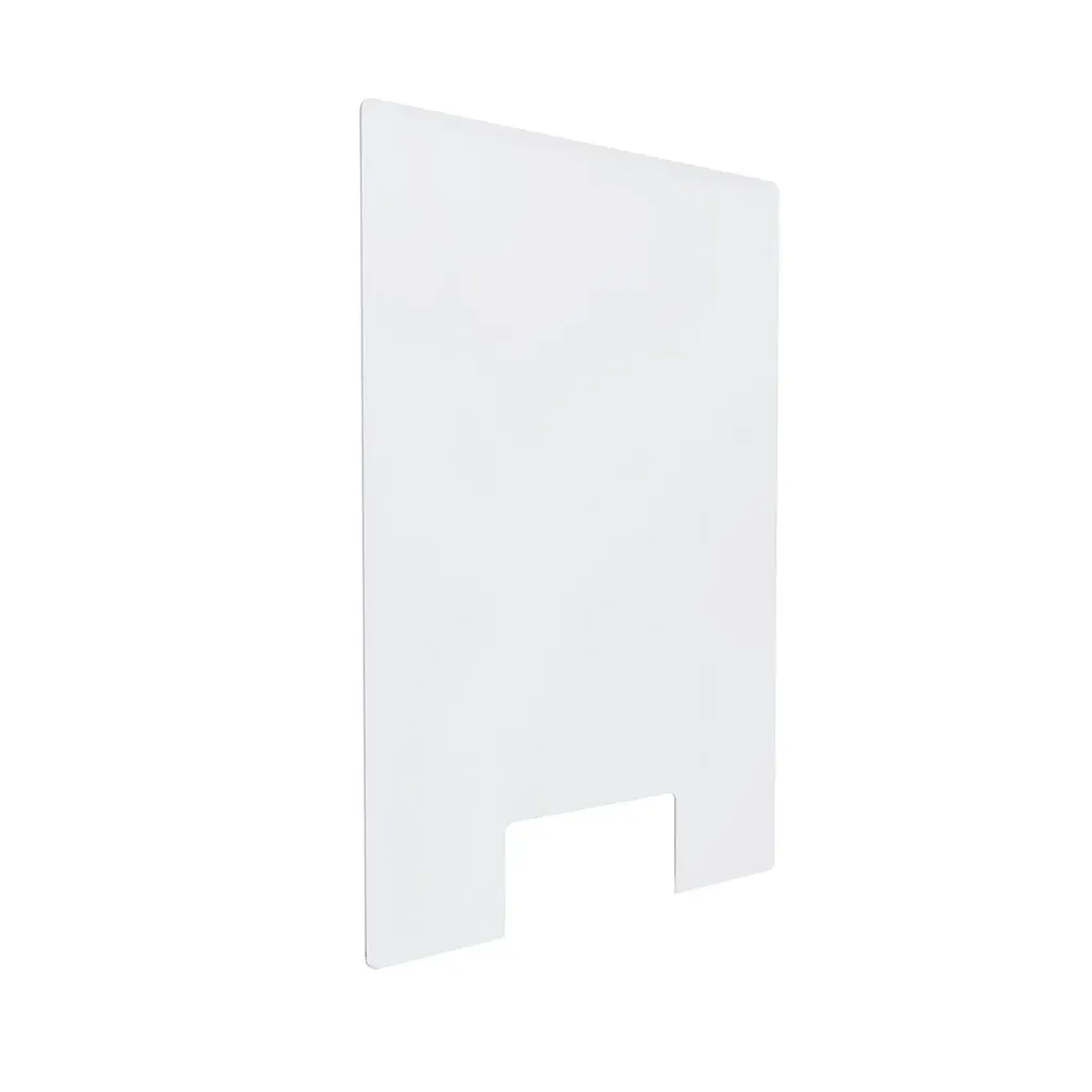 Clear Acrylic Sneeze Guard 35'' Wide x 23-1/2'' Tall (10'' x 5'' Cut Out) x 0.157'' Thickness