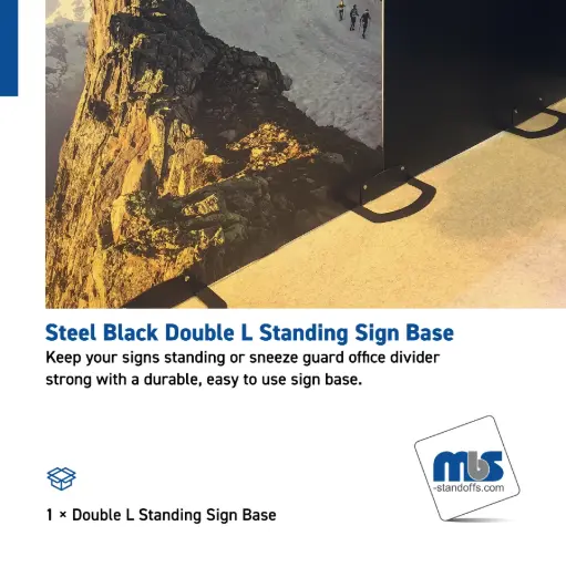 [PS370] Double L Standing Sign Base [Required Material Hole Size: 3/8'']