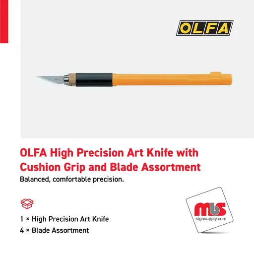 [CT-0403] Olfa High Precision Art Knife with Cushion Grip and Blade Assortment