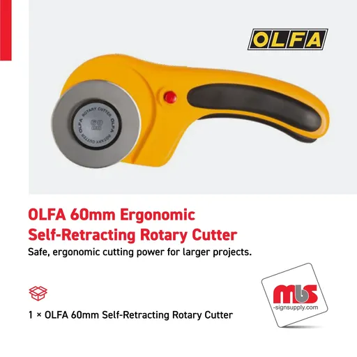 [CT-0802] Olfa 60mm Ergonomic Self-Retracting Rotary Cutter