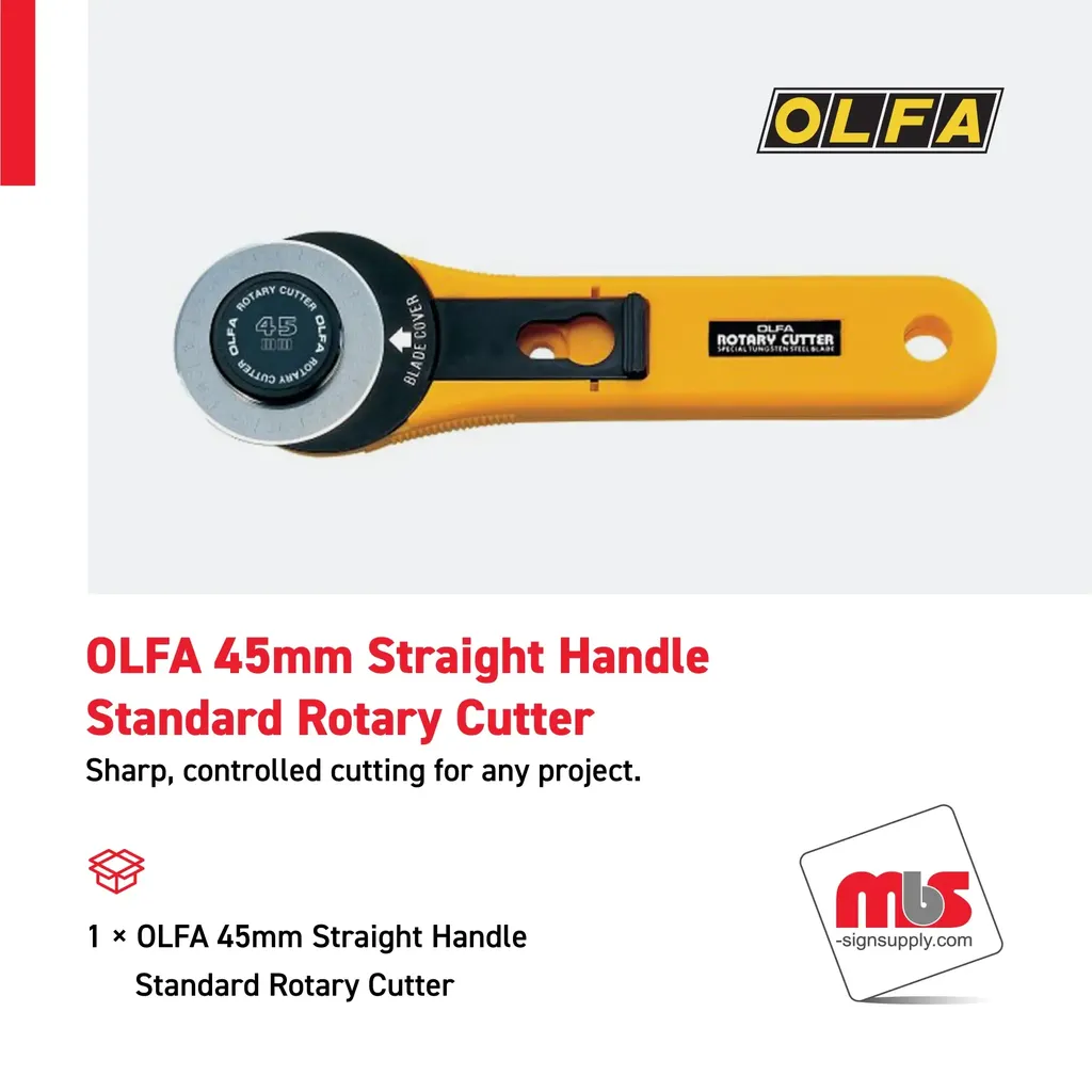 Olfa 45mm Straight Handle Standard Rotary Cutter