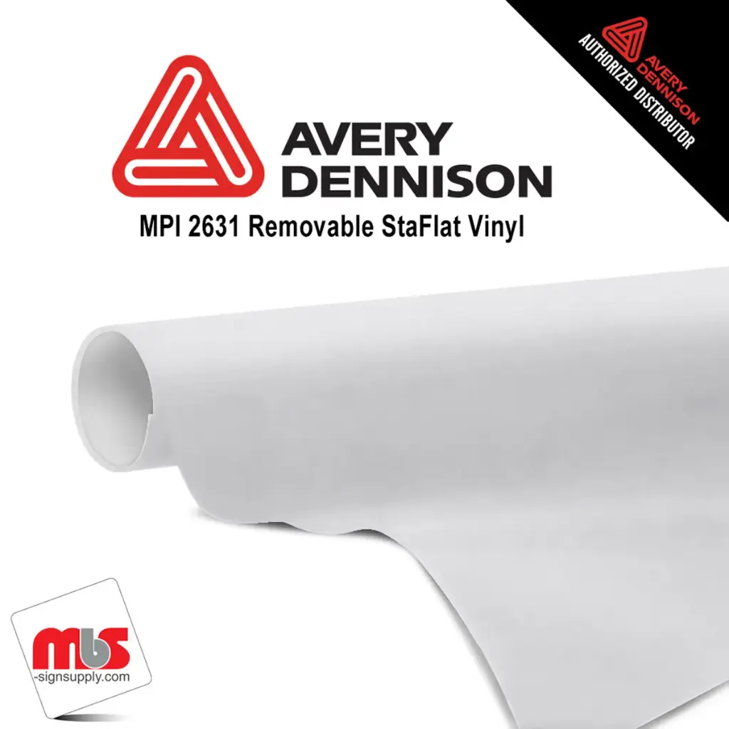 60" x 25 yards Avery MPI2631 Canvas Texture Low Gloss White 2 Year Long Term Unpunched 6.0 Mil Wall Print Media (Color Code 101)