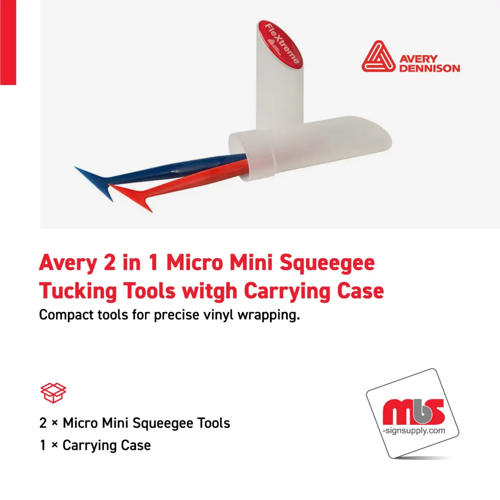 Avery 2 in 1 Micro Mini Squeegee Tucking Tools with Carrying Case