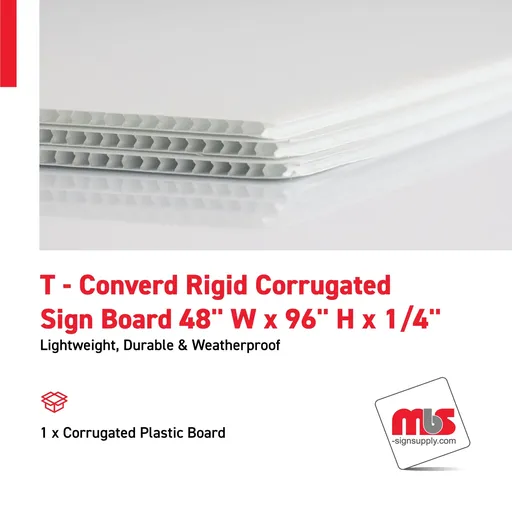 [EFG9106-4896M] 48'' W x 96'' H x 1/4'' T - Converd Rigid Corrugated Sign Board